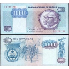 Angola P-121a Fe 1.000 Kwanzas 1984 Angola P-121a Fe 1.000 Kwanzas 1984