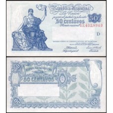 Argentina P-250a.3 S/Fe 50 Centavos ND (1944)