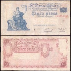 Argentina P-258 Mbc 5 Pesos ND (1949)