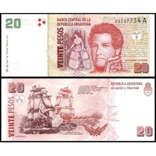 Argentina P-349a.1 Fe 20 Pesos Convertibles 1999