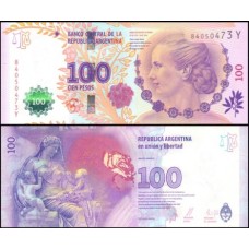 Argentina P-358b.3 Fe 100 Pesos ND (2014) Comemorativa Evita