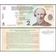 Argentina P-S2751a.2 Fe 2 Pesos Lecop 2001 (2006)