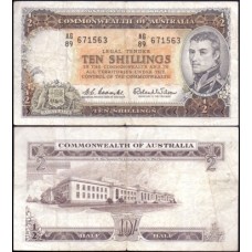 Austrália P-29 Mbc 10 Shillings 1954 Matthew Flinders