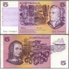 Austrália P-44g Sob 5 Dollars ND (1991)