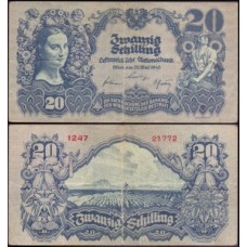 Áustria P-116a.2 Mbc 20 Shilling 1945