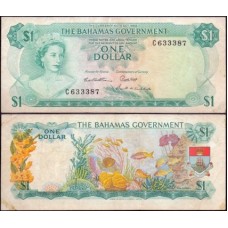 Bahamas P-18b Mbc 1 Dollar L.1965 Rainha ♛