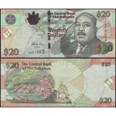 Bahamas P-74Aa Fe 20 Dollars 2010 Sir Milo Butler 