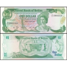 Belize P-46b Fe 1 Dollar 1986 Rainha ♛