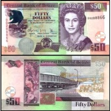 Belize P-70f Fe 50 Dollars 2016 Rainha ♛