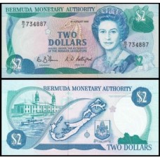 Bermuda P-34b Fe 2 Dollars 1989 Rainha ♛