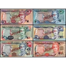 Bermuda P-50s a P-55s Fe 2000 Spécimen Set completo 2-5-10-20-50-100 Rainha ♛