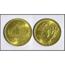 Brasil 1 Cruzeiro 1945 V-227a S/sigla Br/Al Fc (313)