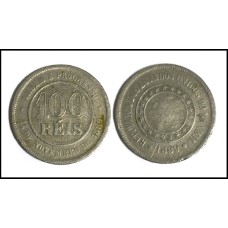 Brasil 100 Réis 1889 República V-036 Cu-ni Bc (373)