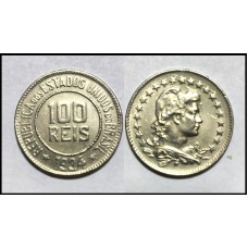 Brasil 100 Réis 1934 V-088 Cu-ni S/Fc (389)