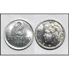 Brasil 2 Centavos 1967 V-290 Inox Fc (396)