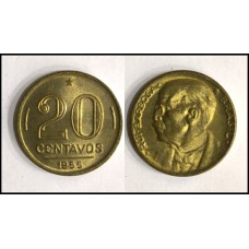 Brasil 20 Centavos 1955 V-213 Fc Ruy Barbosa (405)