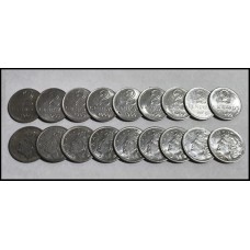 Brasil Lote C/9 Moedas 2 Centavos 1967 Sob (518)