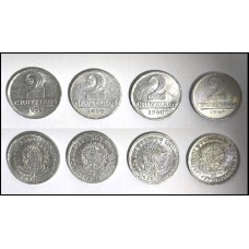 Brasil Lote C/4 Moedas Diferentes 2 Cruzeiros (526)