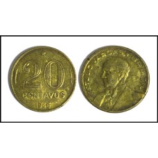Brasil 20 Centavos 1946 V-188 Mbc Br-Al  Getúlio Vargas (54)