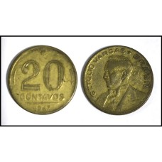 Brasil 20 Centavos 1947 V-189 Sob Br-Al  Getúlio Vargas (56)