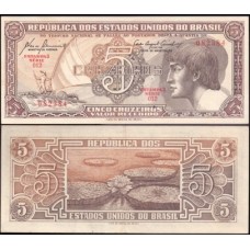 Brasil C-111 Série 012 Sob 5 Cruzeiros 1961 Índio