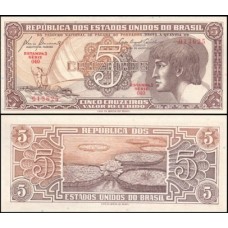 Brasil C-111 Série 040 Fe 5 Cruzeiros 1961 Índio