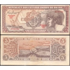 Brasil C-111 Série 073 S/Fe 5 Cruzeiros 1961 Índio