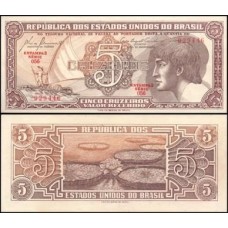 Brasil C-111 Série 056 Fe 5 Cruzeiros 1961 Índio