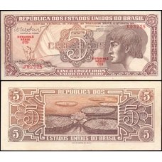 Brasil C-112 Série 079 Fe 5 Cruzeiros 1961 Índio