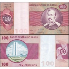 Brasil C-145 S/Fe 100 Cruzeiros 1970 Floriano Peixoto