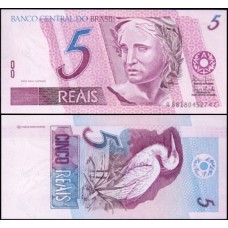 Brasil C-274 Fe 5 Reais 1997 Efígie da República 1ª Série