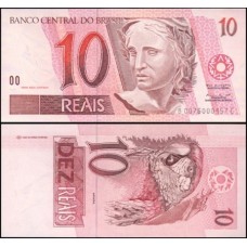 Brasil C-293 Fe 10 Reais 1999 Efígie da República 1ª Série