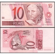 Brasil C-295 Fe 10 Reais 2003 Efígie da República 1ª Série
