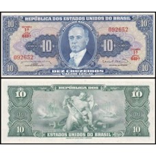 Brasil C-020 Fe 10 Cruzeiros 1963 Getúlio Vargas