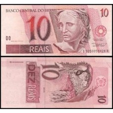 Brasil C-287 Fe 10 Reais 1996 Efígie da República