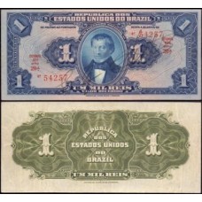 Brasil R-077 Sob 1.000 Réis 1919 Regente Feijó