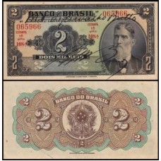 Brasil R-194b S/Fe 2.000 Réis 1923 Prudente de Moraes