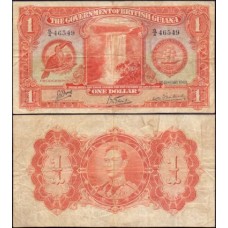 British Guiana Guiana Inglesa P-12c Mbc 1942 Rei Jorge VI