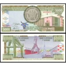 Burundi P-42a Fe 5.000 Francs 1999 Burundi P-42a Fe 5.000 Francs 1999