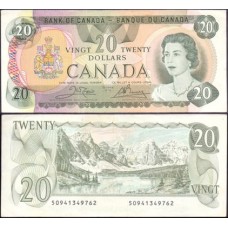 Canadá P-93b Sob 20 Dollars 1979 Rainha ♛