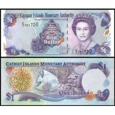 Cayman Islands Ilhas Caimã P-26a Fe 1 Dollar 2001 Rainha ♛