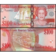 Cayman Islands Ilhas Caimã P-43a Fe 100 Dollars 2010 D/1 Rainha ♛