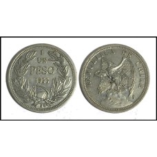 Chile 1 Peso 1933 Níquel (604)