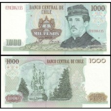 Chile P-154f.8 S/Fe 1.000 Pesos 2002 Ignacio Carrera Pinto