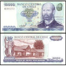 Chile P-157c.4 Fe 10.000 Pesos 2004 Arturo Prat