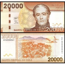 Chile P-165k Fe 20.000 Pesos 2020 Andrés Bello