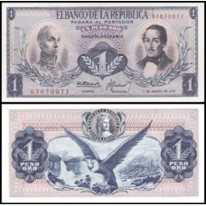 Colômbia P-404e.5x Fe 1 Peso Oro 1973