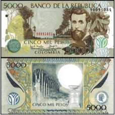 Colômbia P-442a Fe 5.000 Pesos 1995 José Asunción Silva
