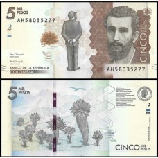 Colômbia P-459e Fe 5.000 Pesos 2019 José Gomez