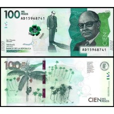 Colômbia P-463d Fe 100.000 Pesos 2020 Carlos Lleras Restrepo